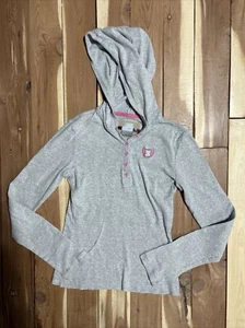 Nike Sweater Girls Small (4-6) Gray Pink Hoodie Sweatshirt Zip Kid Youth #56323 - Picture 1 of 13