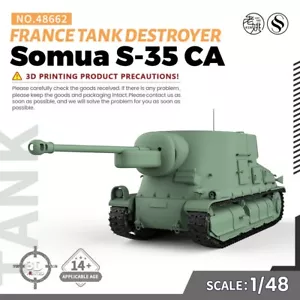 SSMODEL 662 V1.9 1/48 Militär Modellbausatz Frankreich Somua S-35 CA Panzerzerstörung - Bild 1 von 5
