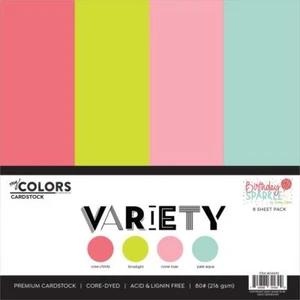 PhotoPlay Cardstock Variety Pack 8/Pkg Birthday Sparkle* - Picture 1 of 1