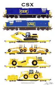 Tren tractor de construcción CSX TTX 6 imanes Andy Fletcher - Imagen 1 de 1