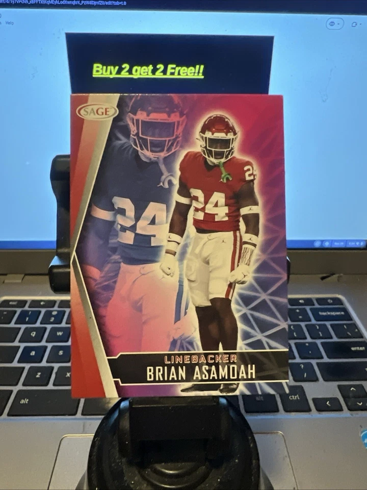 2022 SAGE High Series Red Brian Asamoah II Brian Asamoah #183 Rookie RC - Image 1 of 1