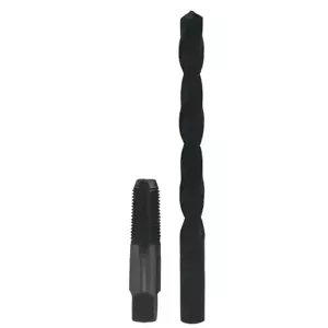 1/4'' Carbon Steel NPT Pipe Tap & 7/16'' High Speed Steel Drill Bit Set 2-Pc NEW - Picture 1 of 7