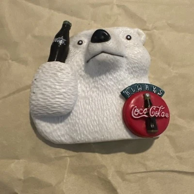 Vintage Coca Cola Polar Bear Magnet 1995 - Image 1 of 4
