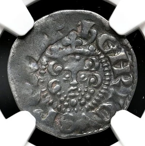 ENGLAND. Henry III. 1216-1272. Silver Penny, S-1363, Henri on London, NGC XF40 - Picture 1 of 4