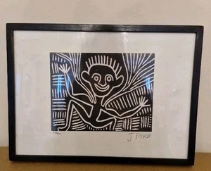 Jimmy Pike Limited Edition MAGIC TREE Framed Art 26.5 x 36.5cm Silkscreen Print - Picture 1 of 7