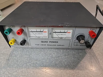 Elenco XP-581 QUAD DC Power Supply 2-20V -12V +12V +5V Tested - Image 1 of 4