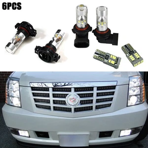 Combo de 6 paquetes de bombillas LED con conducción antiniebla DRL para Cadillac Escalade 2007-14 EE. UU. - Imagen 1 de 9
