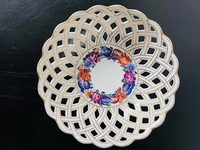 Durchbruchporzellan Schale Württembergische Porzellanmanufaktur Bauer Pfeiffer - Bild 1 von 4