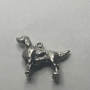 Dije de plata de ley grande detallado Golden Retriever para perro 925 - Imagen 1 de 6