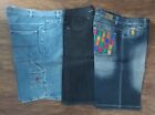Vintage Y2K Lot of 3 Baggy Shorts Jeans Size 38 Waist Zeep Rocawear Northpeak