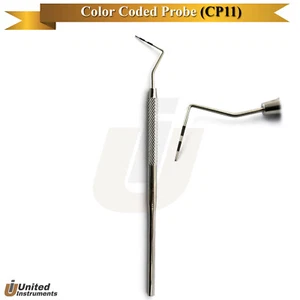Periodontal CP-11 Color Coded Probe Pocket Measuring sonda exploración dental - Picture 1 of 3