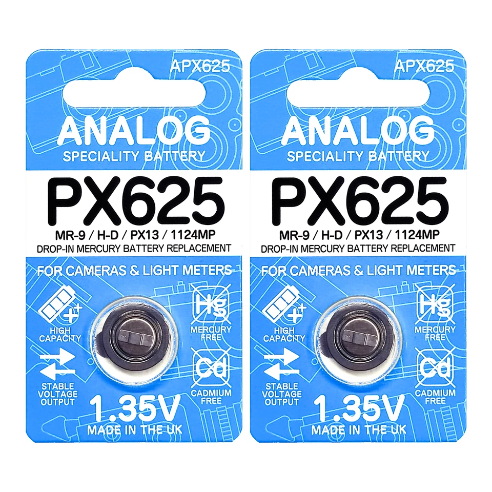 PX625 MR-9 HD PX13 APX625 E-625N EPX625 MRB625 1.35V Mercury Battery ANALOG UK
