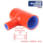 Silicone Hose Bend T-Piece 3 Way Bov Coupler Id 2.25" 57Mm, Spout Id 1" 25Mm Red