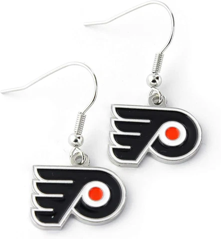 PHILADELPHIA FLYERS - TEAM LOGO - DANGLE EARRINGS BRAND NEW - NHL-ER-015-11 Cover