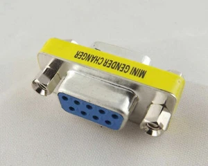 10pcs DB9 9 Pin Female To Female Mini Gender Changer Adapter Connector Convertor - Picture 1 of 5