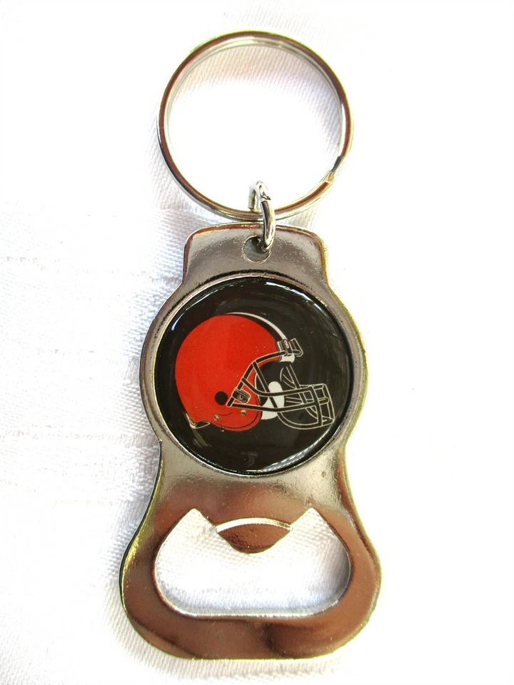 CLEVELAND BROWNS STAINLESS STEEL BOTTLE-OPENER KEY CHAIN #02- NEW - Image 1 of 1