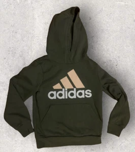 Boys Adidas Sweatshirt Slim Fit 8 Green/Tan/blue - Picture 1 of 4