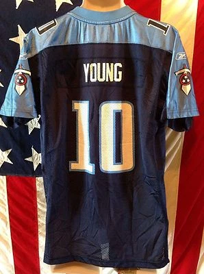 Футболка молодежная NFL Reebok Tennessee Titans VINCE YOUNG XL мужская ретро размер S - Изображение 1 из 4