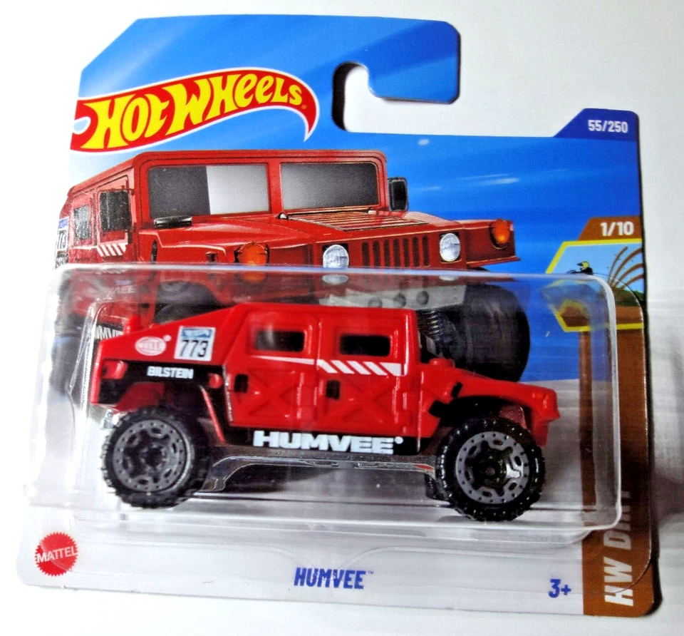 Hot Wheels - Humvee - Hummer H1 - Rosso - Breve Card - Hw Dirt 2025 - HYX05 - Immagine 1 di 2