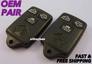 OEM Pair of CHRYSLER DODGE PLYMOUTH keyless entry remote fob transmitters - Picture 1 of 1