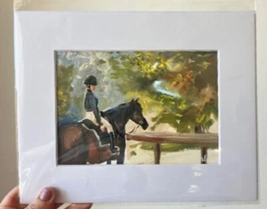 mini original painting study of horse - signed by Fife artist - equine art - Picture 1 of 2