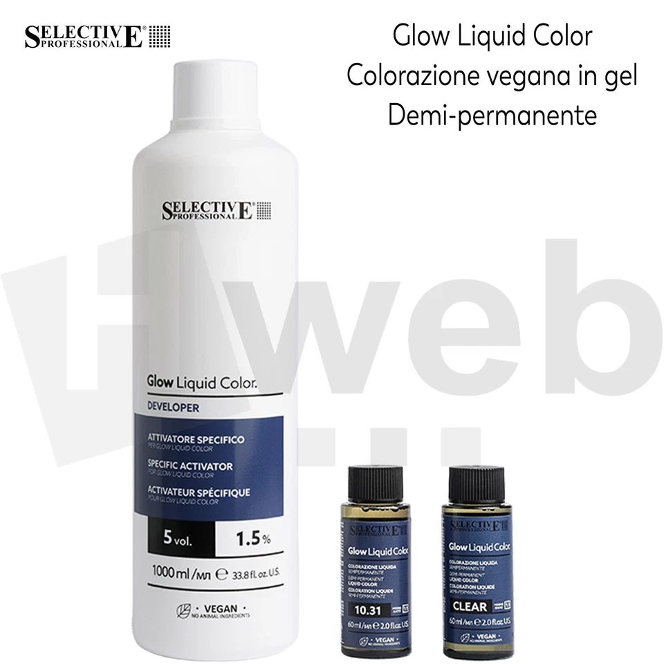 Selective Professional Glow Liquid Color colorazione demi-permanente gel vegana - Immagine 1 di 4