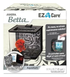 Betta fish tank. Marina Betta EZ Care Aquarium Kit Black 0.7 Gal. 7"Lx6.5"Wx7"H - Picture 1 of 2