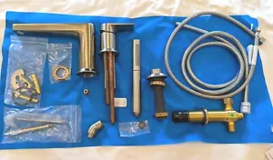 Kohler 74032-4-BN Riempitore bagno 3 fori teso con doccetta in nichel spazzolato - Foto 1 di 10