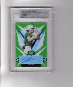 2021 Leaf Metal Draft Green Prismatic Proof Zac Veen Rookie Auto 1/1 - Picture 1 of 2