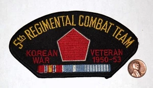 Parche - Gorra Cuerpo de Marines de los Estados Unidos - Equipo de Combate del 5º Regimiento - Corea - Nombre 5" x 2,5" - Imagen 1 de 2