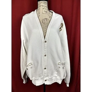 Trikots Damen Vintage Sweatshirt Einheitsgröße weiß maritim bestickt gold - Bild 1 von 5