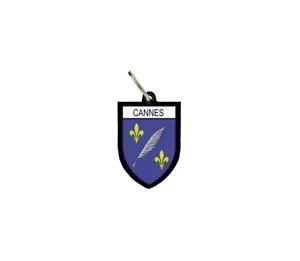 Schlüsselanhänger Schlüsselanhängsel Ring Flagge National Souvenir Schild Frankreich Flagge Cannes - Bild 1 von 1
