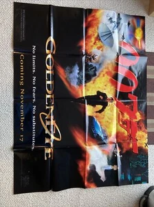 JAMES BOND GOLDENEYE - ORIGINAL 1995 PRE-RELEASE MOVIE POSTER 45X59  - Picture 1 of 8