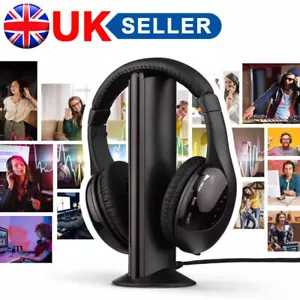 Wireless TV Headphones 5 In 1 Home Headset For TV Watching TV Ear Microphone NEW - Picture 1 of 16