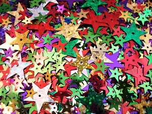 Lentejuelas Estrellas Mezcla Metálica 25g Hágalo Usted Mismo Decoraciones Artesanales Dispersos - Imagen 1 de 2