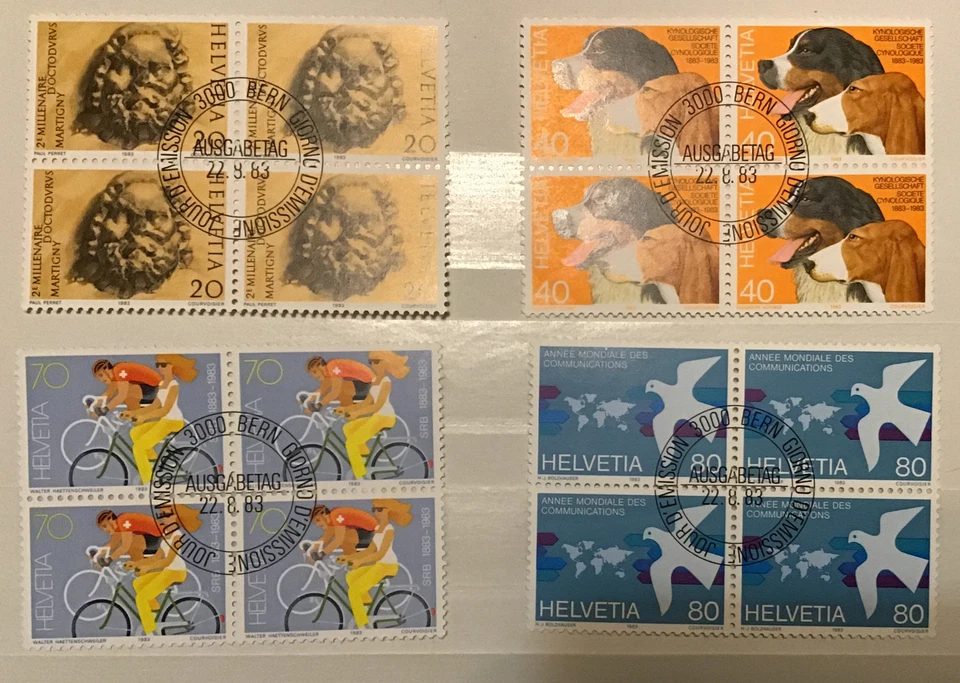 Switzerland 1983 Aug Publicity Issue Blocks Of 4 CTO SG 1061/4 Cat £17 - Image 1 of 1
