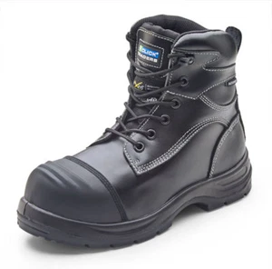 Beeswift Traders Trencher Metatarsal Protection Black Leather Safety Boot S3 - Picture 1 of 5