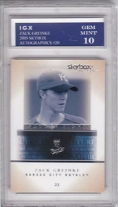 ZACK GREINKE ROOKIE CARD Skybox Future Signs RARE GEM MINT 10 Baseball $$ RC! - Picture 1 of 1