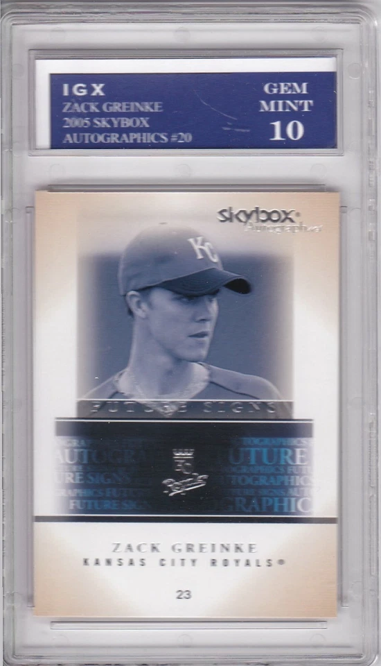 ZACK GREINKE ROOKIE CARD Skybox Future Signs RARE GEM MINT 10 Baseball $$ RC! - Image 1 of 1