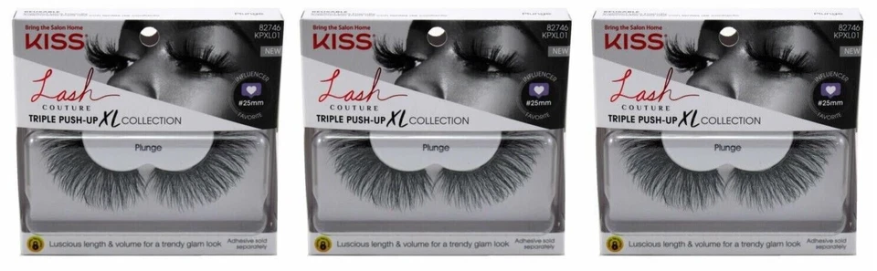 BL New!  Kiss Lash Drip Drenched (60845)**Pack of 3** - Imagem 1 de 1