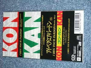 KON KAN Japan 1989 Brand New MINT Tall 3" CD Single I BEG YOUR PARDON - Foto 1 di 2