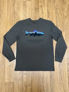 Patagonia Troutwater Shirt Herren Small Langarm Responsibili-Tee Fliegenfischen - Bild 1 von 7