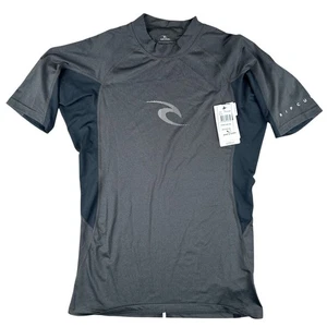 Rip Curl Swimwear UV Tee Performance Fit Mens Large Short Sleeve Black - Picture 1 of 7