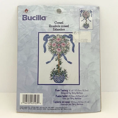 Kit Bordado Bucilla Vintage Crewel 43123 TOPIARIO ROSA 4x6" Nuevo Precintado Foto 1 de 4