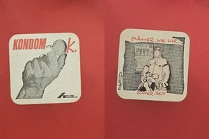 Deutsche Aids-Hilfe Kondom o.k. Brauerei Bierdeckel Bier - Bild 1 von 1