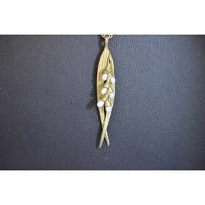 Michael Michaud Reisperle Blatt Anhänger Halskette - 16" Adj. - Bild 1 von 3