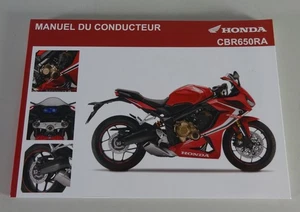 Manuel Du Conducteur Honda CBR 650 Ra Support 2019 Français - Photo 1/1