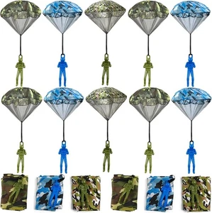 15PCS Esercito Mimetico Paracadute Giocattoli per Bambini Lancio a Mano Giochi da Esterno, Esercito Uomini... - Foto 1 di 2