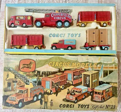 CORGI TOYS Nº 23 CONJUNTO DE PRESENTE CHIPPERFIELDS CIRCO PRIMEIRA EDIÇÃO DE 1962 -1966 - Imagem 1 de 4