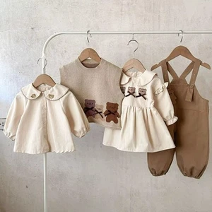 Toddler Girl Cotton Set ,Top,Dress,Pants,Vest - Picture 1 of 7